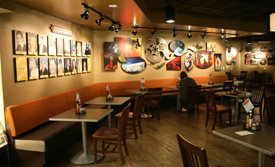 Booth seating in Geronimo’s dining hall