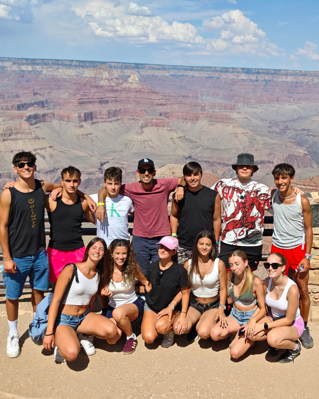 Students on an excursion at the Grand Canyon