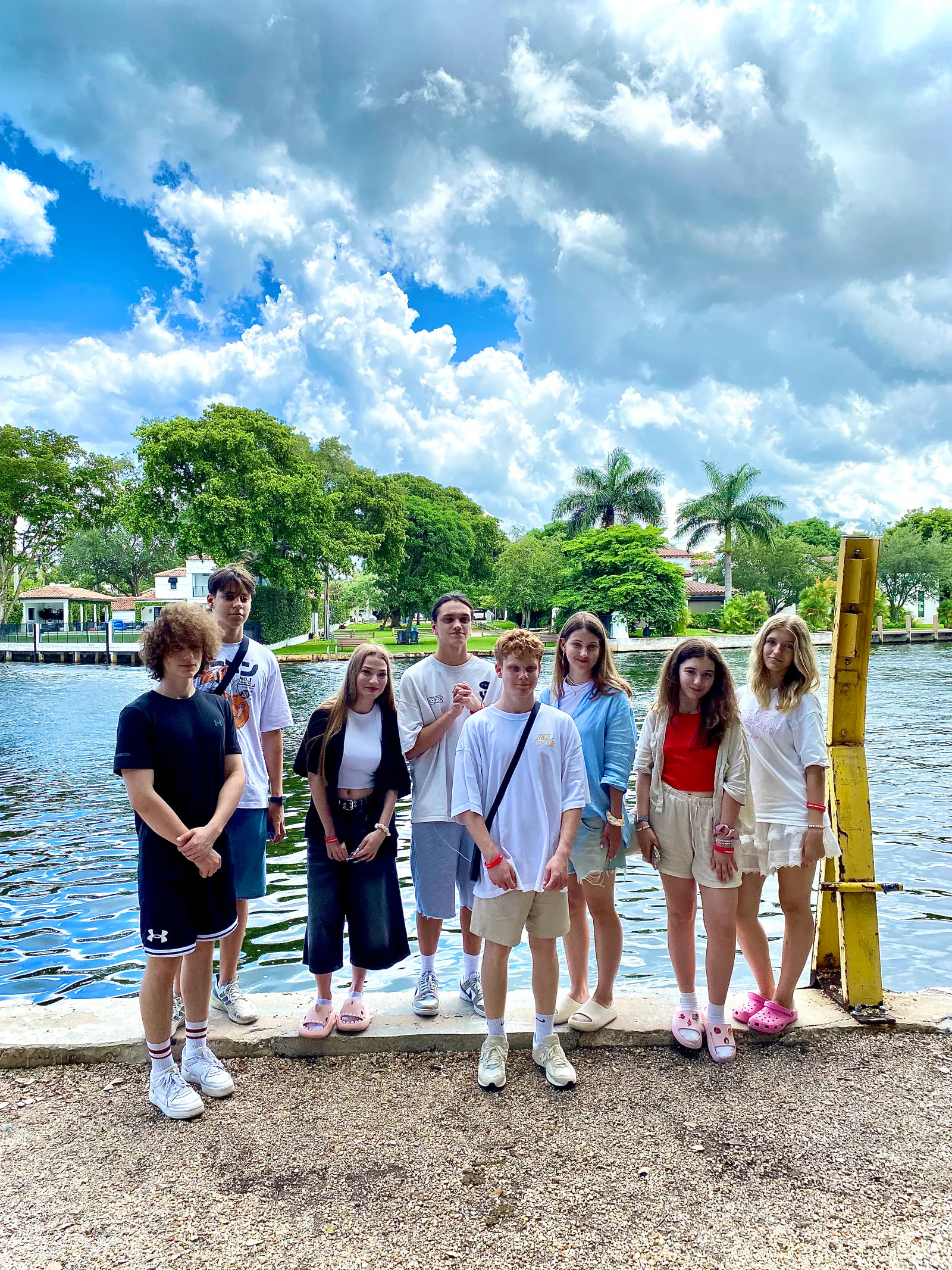 Students exploring Miami during a summer excursion