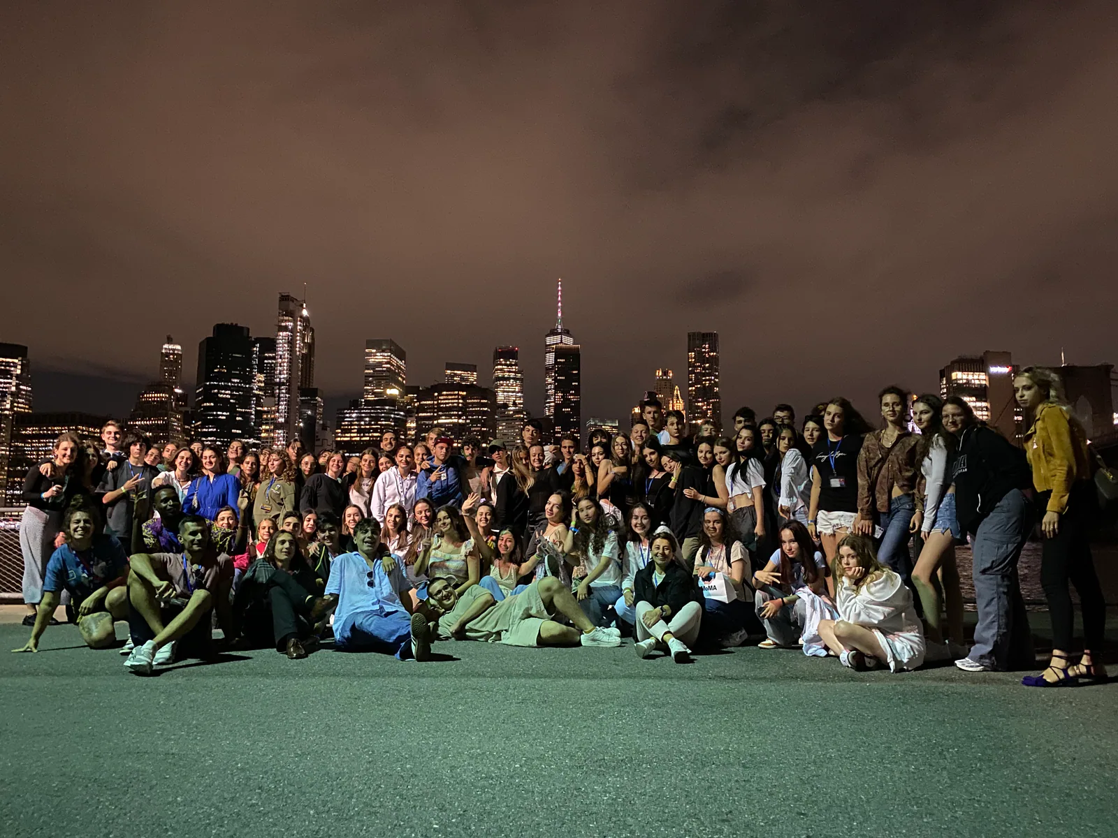 Estudantes explorando Nova York juntos